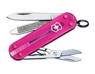Pretty harmless - in pink. (Classic Swiss Army knife. swissarmy.com)