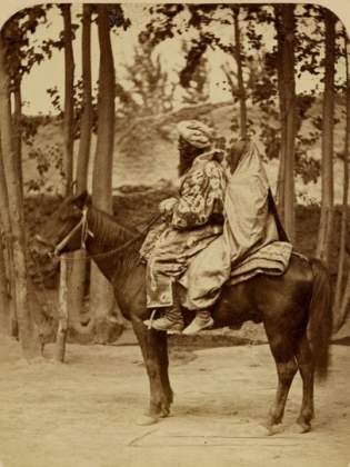couple on horse. 1840-1888.Centra Asia. (Aleksandr Kun /USPD.pub.date, reprod of PD image/Commons.wikimedia.org)
