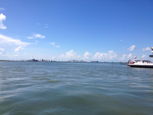 Galveston Island bay side. Sea Wolf Park viewed from ferry. (ALL rights reserved.© Copyrighted. NO permissions granted)