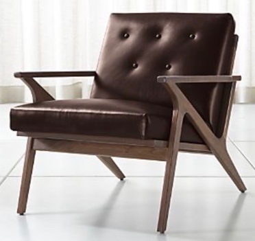furniture. Chair Crate and Barrel Cavett Leather Tufted Chair (crateandbarrel.com)