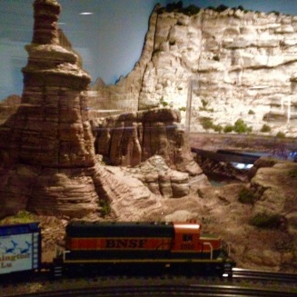 All aboard! Keep your eyes open for dinosaurs! Houston Museum of Natural Science trains over Texas exhibit. (© image copyrighted, all rights reserved, NO permissions granted)