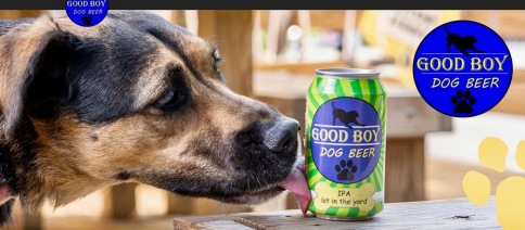 dog licking beer can. (image: Goodboybeer.com)