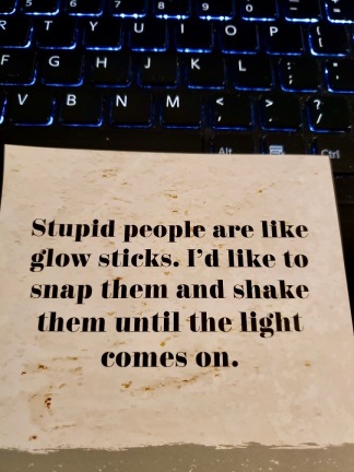 Quote about stupid people not being bright ( calendar)
