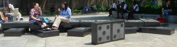 Granite domino pieces as sculpture  in public place. By Toronto's Ivan Hernandez/FLickr/Commons.wikimedia.org)